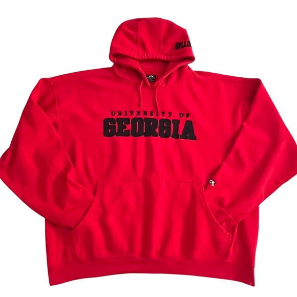 Pro Player Georgia Bulldogs Hoodie 2XL Red Embroidered NCAA Pullover Heavyweight - Picture 1 of 12